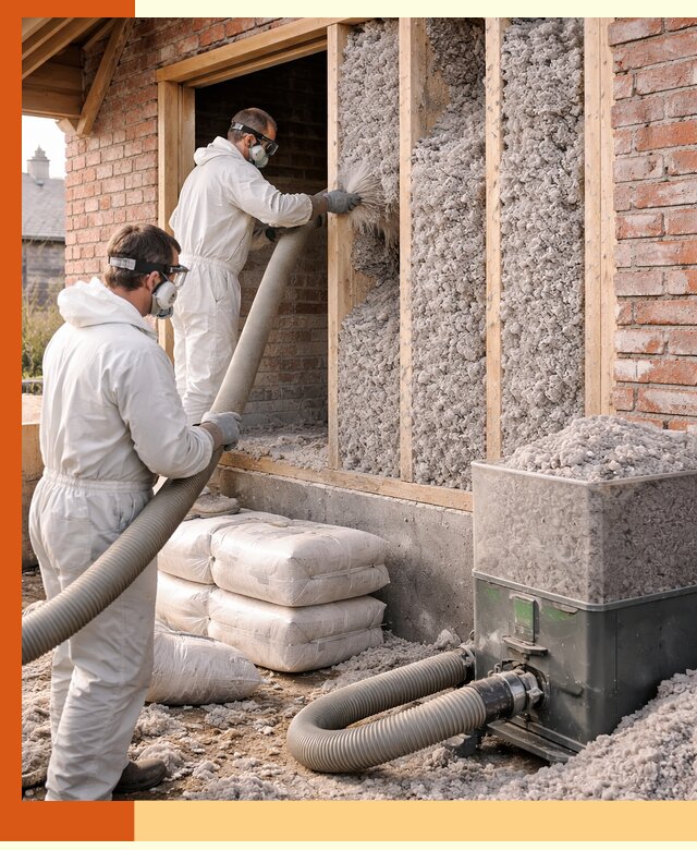 Утепление кирпичного дома эковатой в Благовещенске