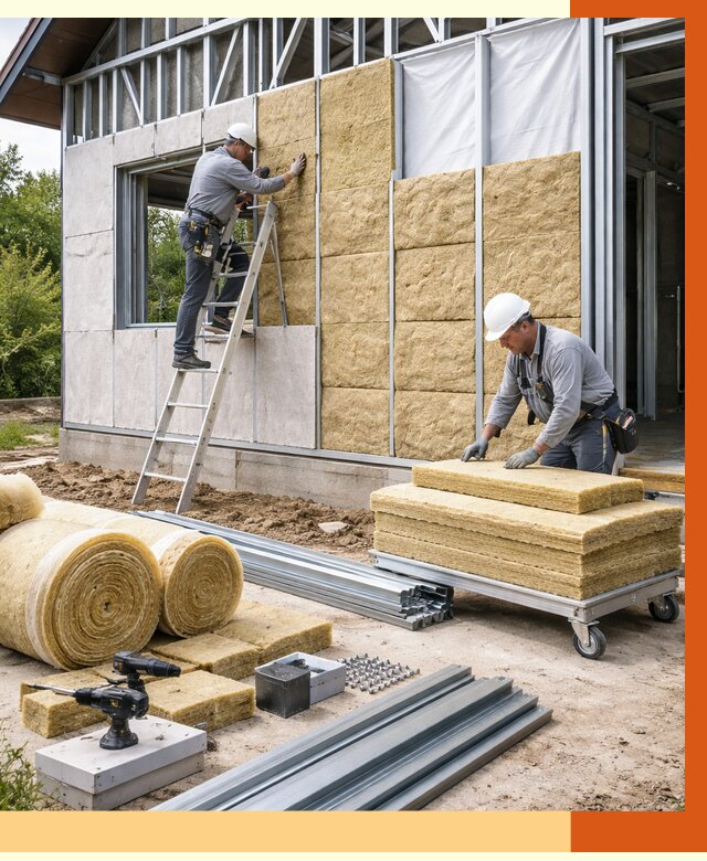 Утепление дома из ЛСТК в Благовещенске от 5282 руб./м² — профессионально | ТепломастерБгн