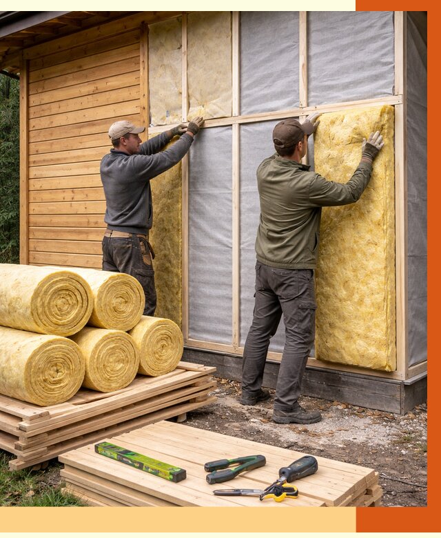 Утепление бани снаружи в Благовещенске от 86335 руб. под ключ | ТепломастерБгн