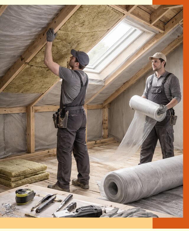 Утепление крыши изнутри мансарды в Благовещенске от 4266 руб./м² | ТепломастерБгн