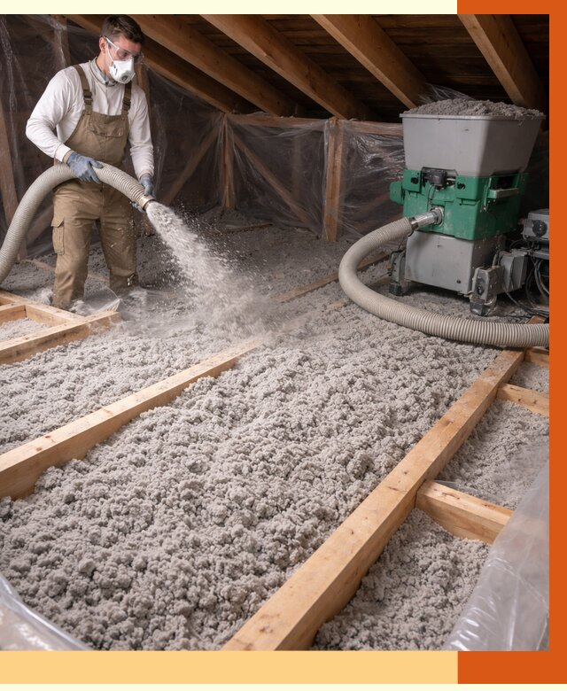 Утепление чердака эковатой в Благовещенске от 1473 руб/м2 — заказать у ТепломастерБгн