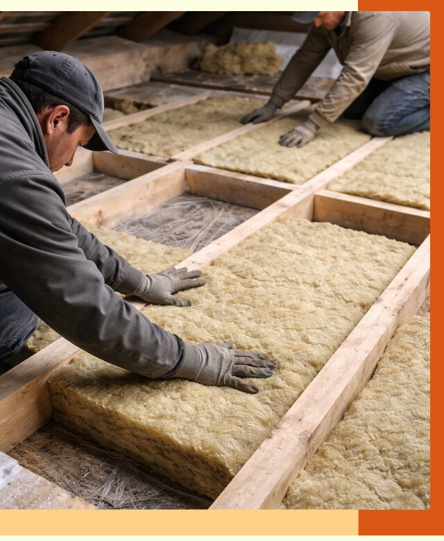 Утепление чердака минватой в Благовещенске от 3555 руб/м2 под ключ | ТепломастерБгн