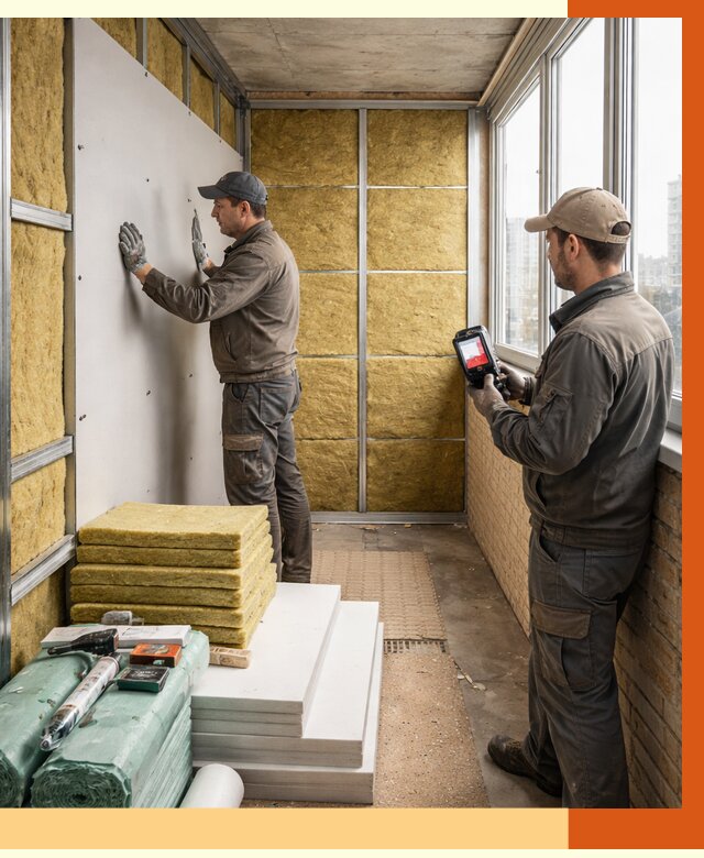 Утепление балкона в Благовещенске от 4571 руб. под ключ | ТепломастерБгн