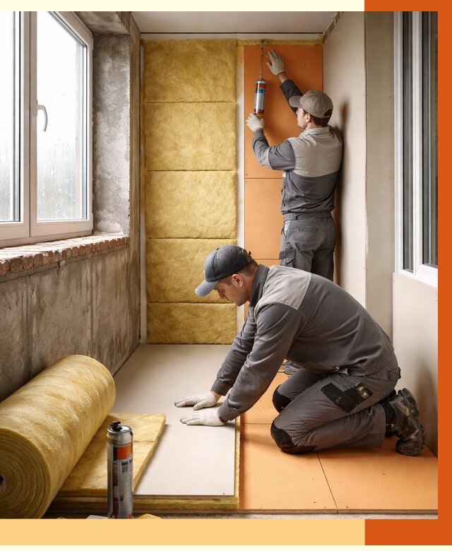 Утепление лоджии под ключ в Благовещенске от 6602 руб/м2 — комплексное решение | ТепломастерБгн