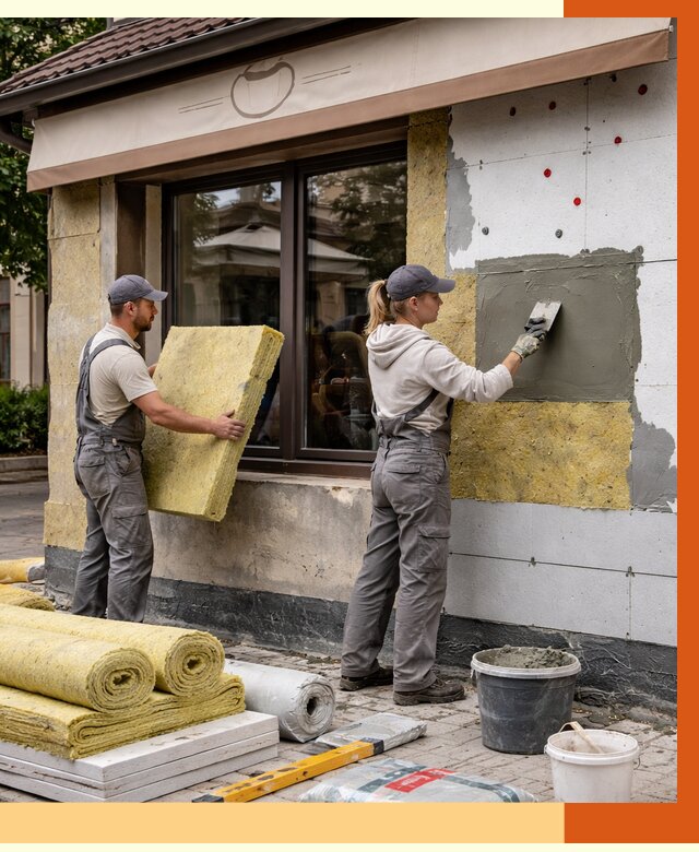 Утепление кафе в Благовещенске от 4266 руб/м2 — комплексно под ключ | ТепломастерБгн