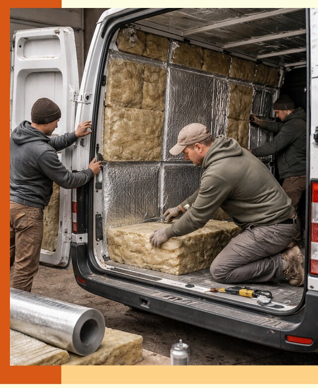 Утепление фургона в Благовещенске: профессиональная теплоизоляция и шумоизоляция