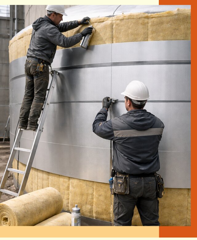 Утепление цистерны в Благовещенске пенополиуретаном от 14728 руб. под ключ | ТепломастерБгн