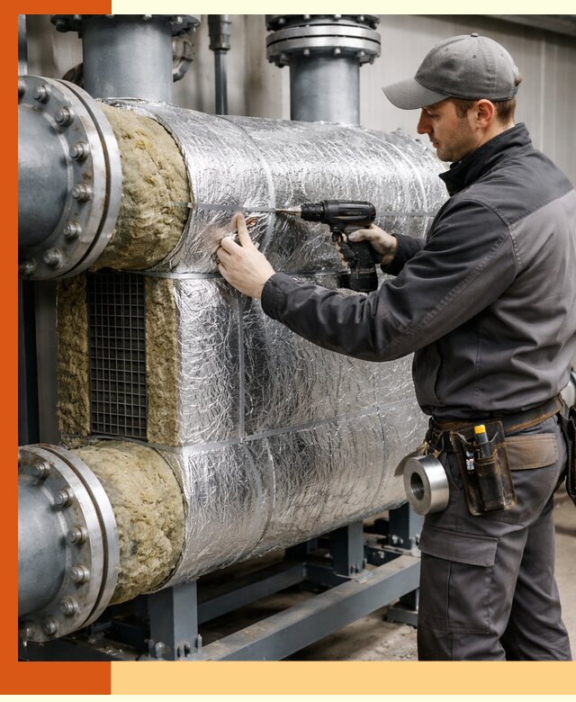 Утепление теплообменника в Благовещенске — профессиональная теплоизоляция оборудования