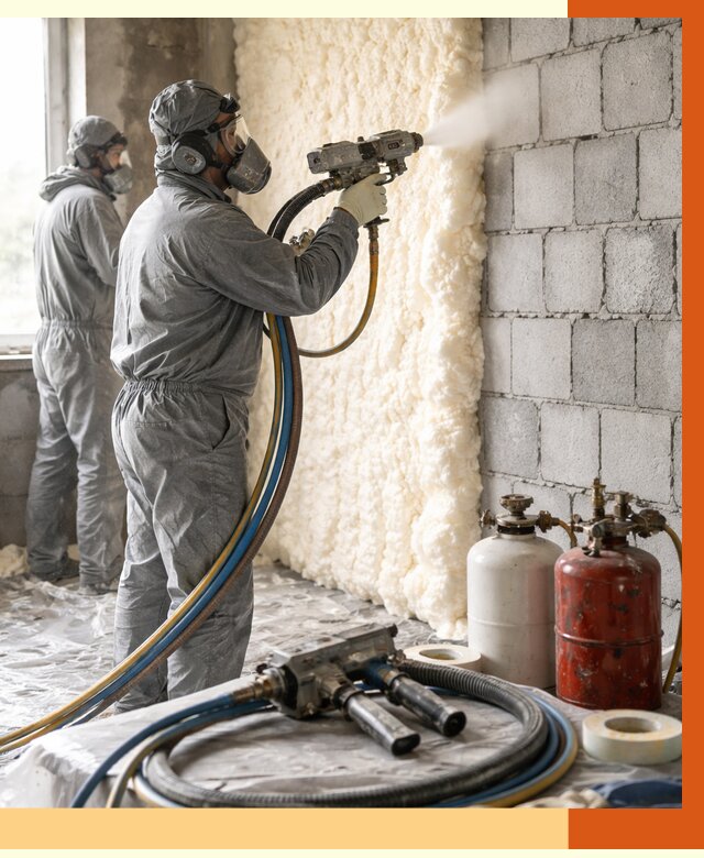 Утепление блочной стены ППУ в Благовещенске от 4317 руб./м² — ТепломастерБгн