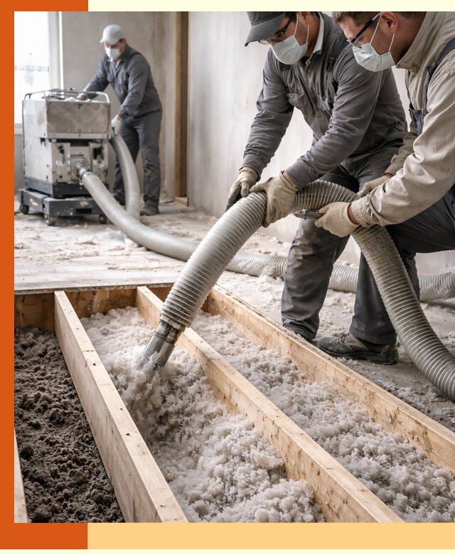 Заполнение полостей межэтажного перекрытия в Благовещенске эффективно и герметично