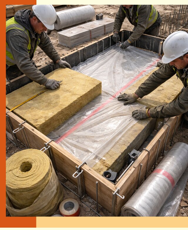 Теплоизоляция опалубки для строительства в Благовещенске