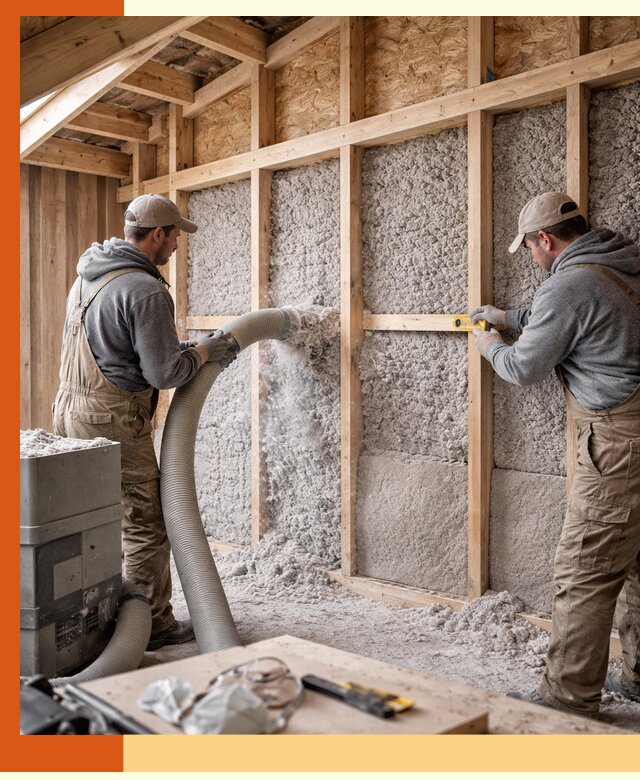 Утепление эковатой стен, потолков и перекрытий в Благовещенске