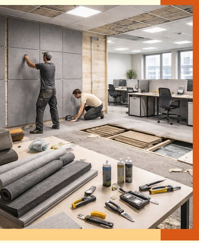 Профессиональная шумоизоляция офиса в Благовещенске от 6856 руб. за м2 | ТепломастерБгн