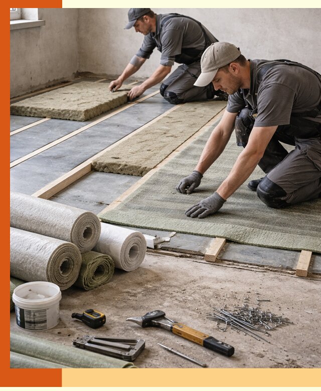 Шумоизоляция пола в Благовещенске — профессиональная звукоизоляция помещений