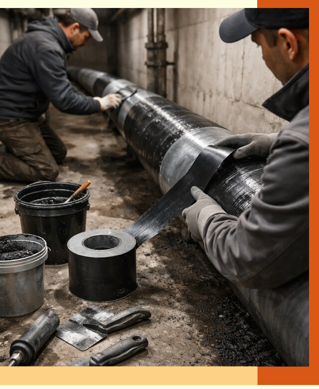 Гидроизоляция труб в Благовещенске от 2539 руб. — профессиональная герметизация | ТепломастерБгн