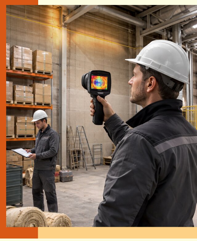 Тепловизионное обследование склада и выявление утечек в Благовещенске