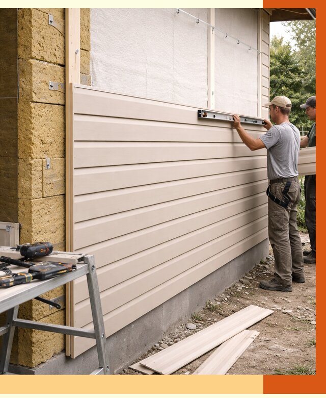 Монтаж сайдинга после утепления в Благовещенске от 1879 руб. — обшивка и облицовка | ТепломастерБгн