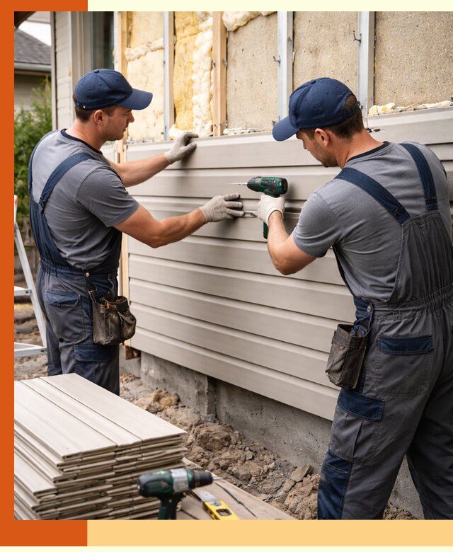 Монтаж сайдинга после утепления в Благовещенске качественно и надежно